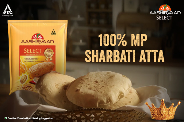 Aahirvaad Select Atta - 100% MP Sharbati wheat